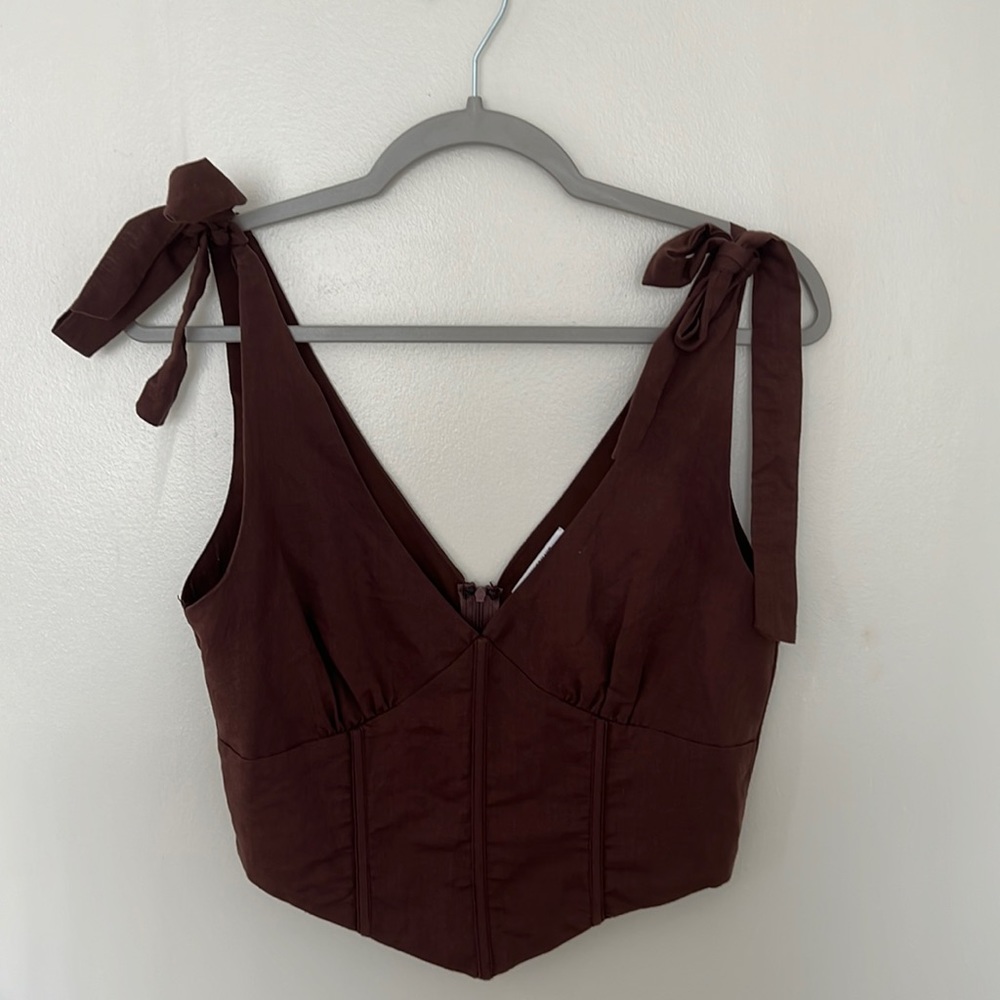 Peppermayo Brown corset top